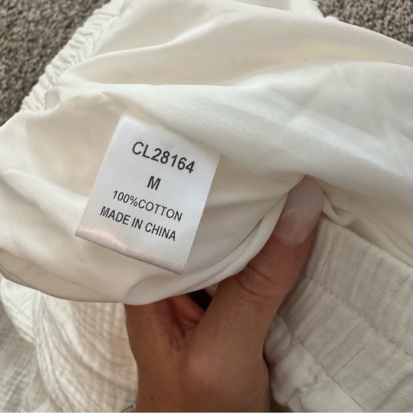 Pink Lily Got Enough Time Ivory Open Leg Belted Beach Pants - Picture 3 of 4